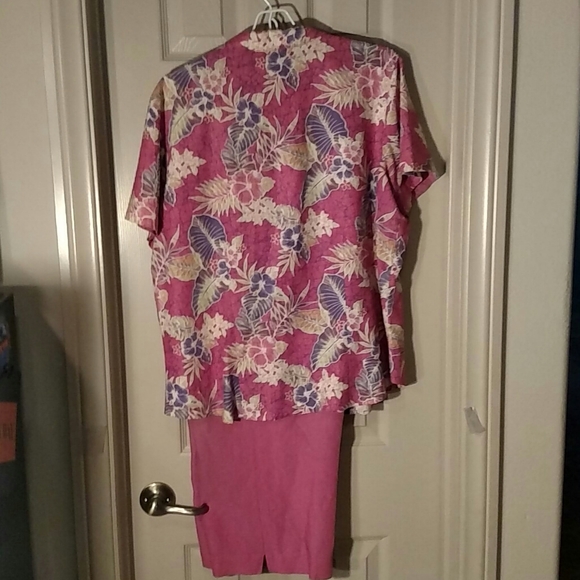 Women's Van Heusen Pink 2 piece S/S set Large - Picture 3 of 4